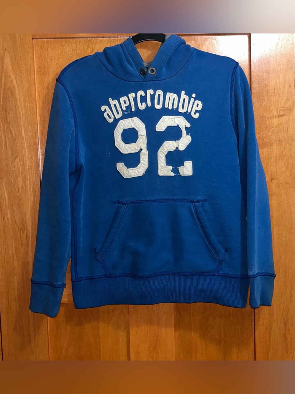 Vintage Y2K Royal Blue Abercrombie & Fitch Pullover Hoodie Size Medium Girl